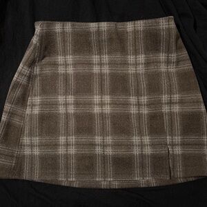 Plaid mini skirt